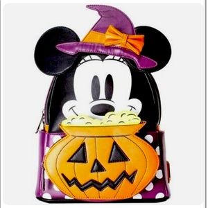 Loungefly X LASR Exclusive Disney Minnie Witch Cosplay Mini Halloween Backpack
